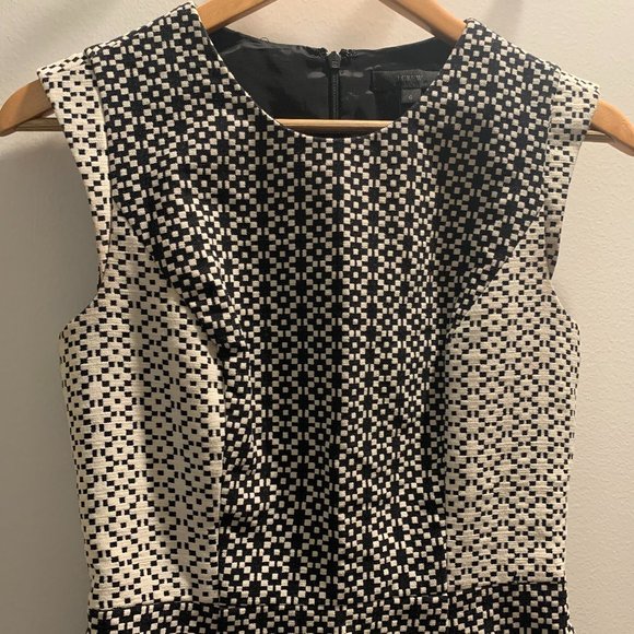 Black and White J. Crew Dress Sz 0 - Picture 1 of 3
